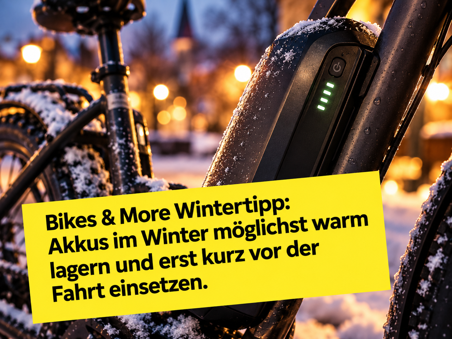 Winter E-Bike Battery Care Tip